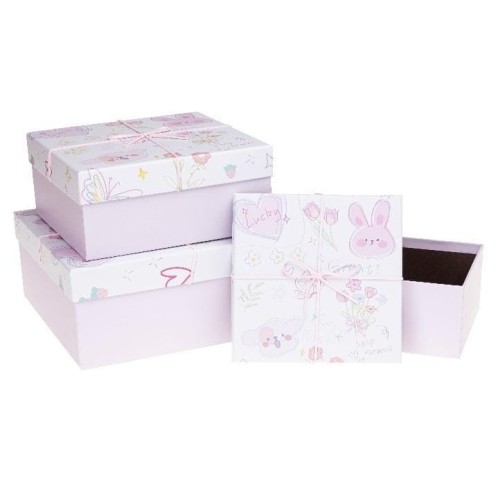Pudełko prezentowe KW Pastel 3szt ROZETTE, Rozette