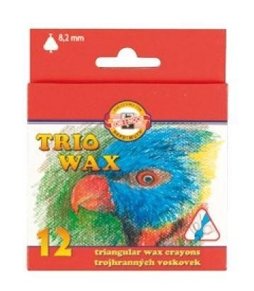Kredki Trio Wax Jumbo 12 kolorów, Koh-I-Noor