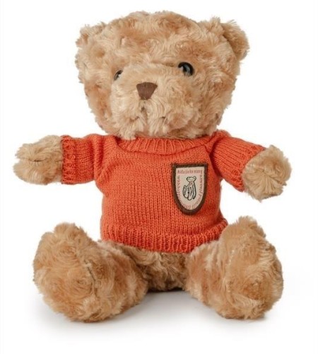 Miś kudłaty 22cm w sweterku pomarańczowy, Daffi