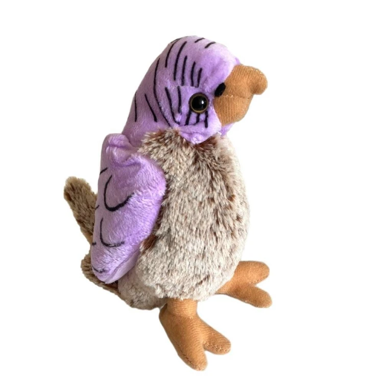 Papuga fioletowo-brązowa 17cm, Beppe
