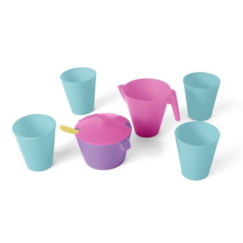 Zestaw naczyń 8el różowy, WADER