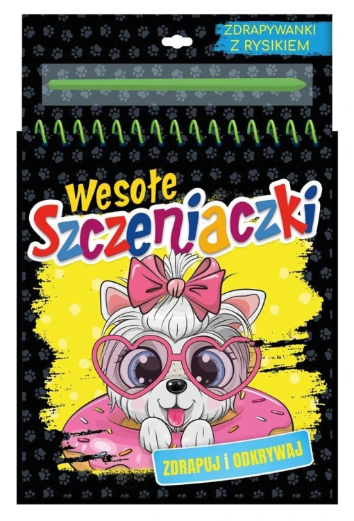 Kolorowanka wesołe szczeniaczki, praca zbiorowa